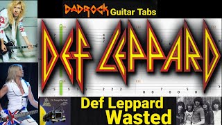 Wasted - Def Leppard - Guitar + Bass TABS Lesson