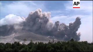 A volcano in western indonesia ...