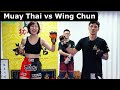 Muay thai girl challenges wing chun guy qi la la