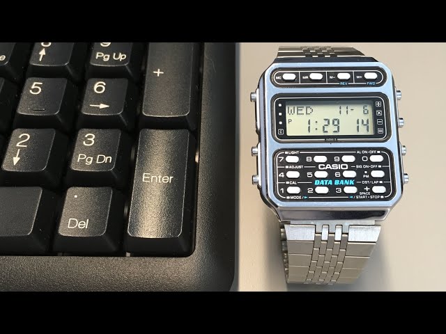 n*1様 80s 日本製 カシオ CASIO DATA BANK CD-401 Review: First Databank Casio CD-401 calculator watch - YouTube