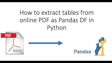 How to extract tables from online PDF as Pandas DF in Python