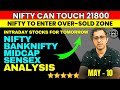 Intraday stocks for tomorrow  nifty  banknifty to enter over sold zone soon   may 10