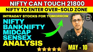 #intraday Stocks For Tomorrow | #nifty & #banknifty To Enter Over Sold Zone Soon |  May- 10