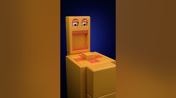 cannibals cubes  #blenderanimation#loop #viral #monster #3danimation #shorts