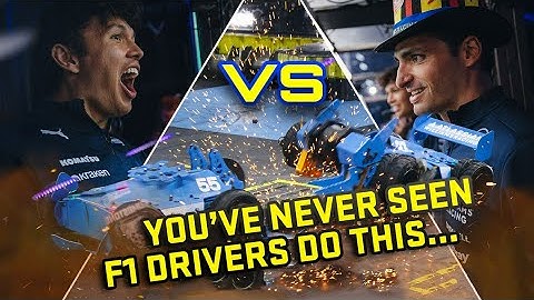 Alex Albon vs Carlos Sainz: F1 drivers in EPIC BattleBots fight for Atlassian Williams Racing