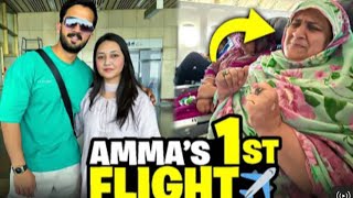 MAA G ka First Flight Experience 😂Allah Hafiz Rajab Family’s…..😌