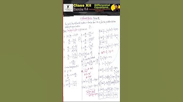 Differential Equations Class 12 Exercise 9.4 Q11. | #shorts |