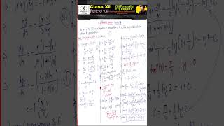 Differential Equations Class 12 Exercise 9.4 Q11. | #shorts |