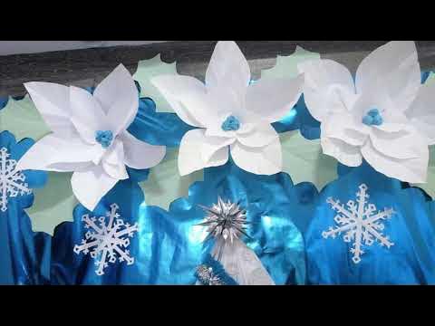 FLOR NOCHEBUENA BLANCA DE PAPEL - YouTube