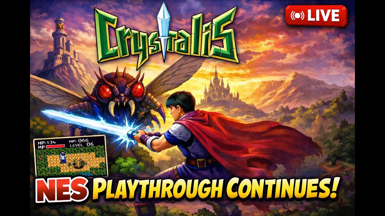 🔴🎮 Crystalis (NES) LIVE – The Adventure Continues! | Retro RPG Livestream