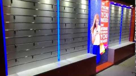 Ouyee Display Cell Phone Store Fixtures Displays Rack Mobile Counter Shop Design