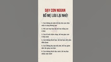 Bố mẹ ơi hãy nhớ! cách dạy con ngoan #shorts #shortvideo #trending  #phunu #dayconthongminh