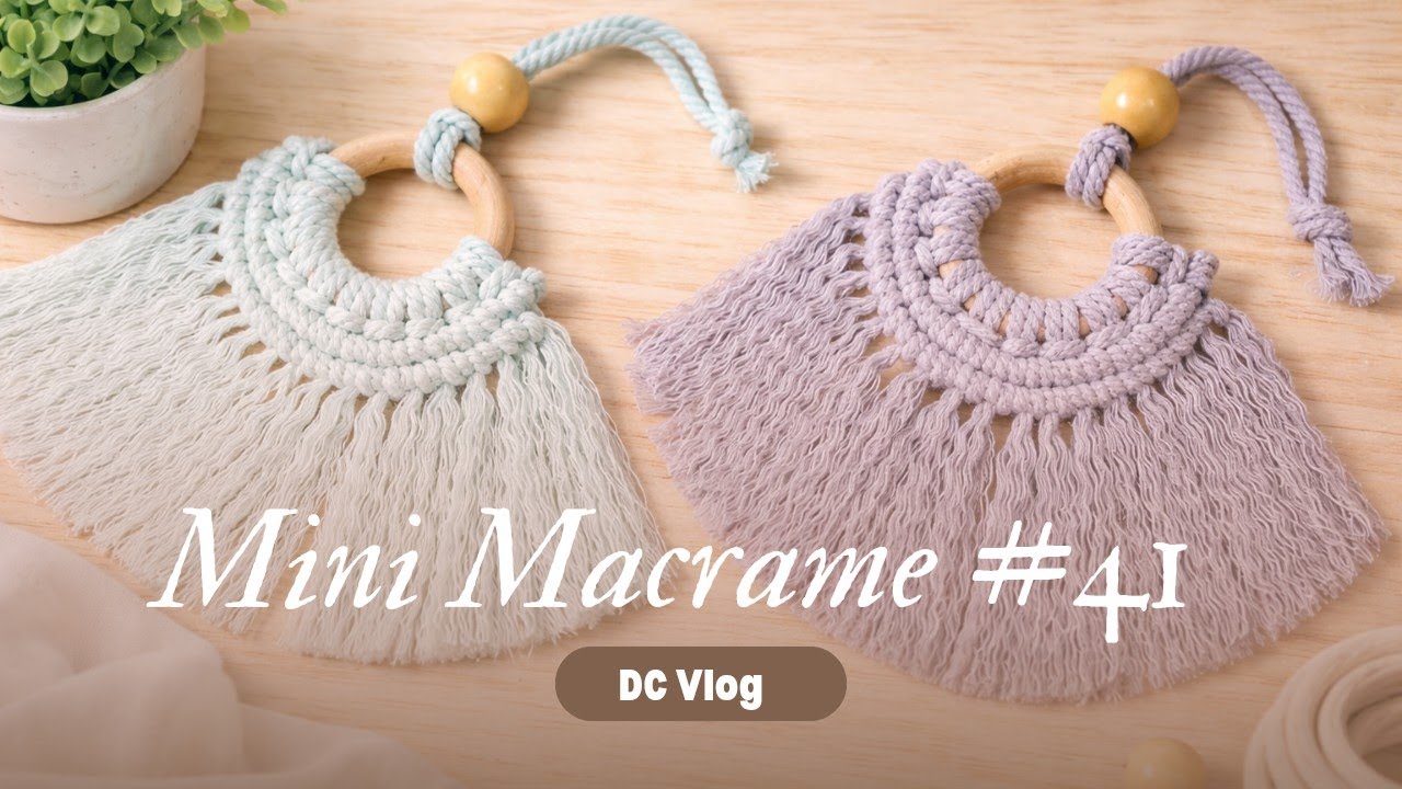 TUTORIAL MACRAME #41 || DIY MINI MACRAME WALL HANGING 