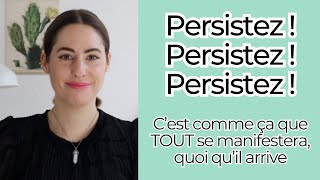 Voici pourquoi PERSISTER est la clé de toute manifestation réussie