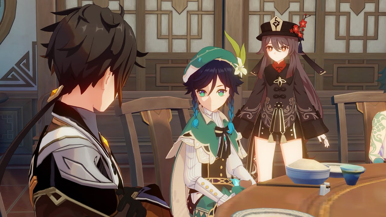 [CN] Venti crashes Hu Tao's Lantern Rite dinner + All Venti scenes in