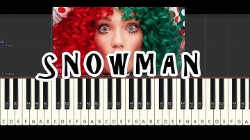 Sia Snowman EASY Piano Tutorial for Beginners #easypiano