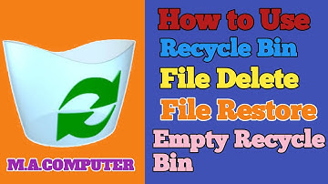 What is Recycle Bin in Hindi, How to Recover or Restore File ,Empty Recycle Bin, Delete File