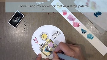 Unity Stamp Quick Tip -  Watercolor Camera Card