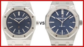 ▷ Audemars Piguet Royal Oak Blue Index 39 vs 41mm - COMPARISON 