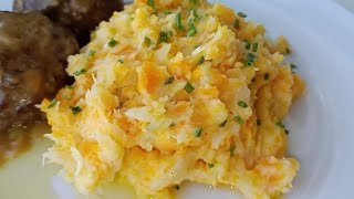 Hutspot/Dutch traditional food/Mashed potatoes, carrots and onions(Stamppot)