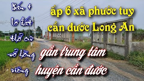 Bán 4 lô đất thổ cư sổ hồng riêng ấp 6 xã phước tuy cần đước Long An