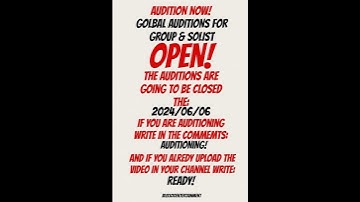 GOLBAL AUDITIONS OPENED! For Group & Solist AUDITION NOW! Auditions closed: 2024/06/06⚠️(Long Ver.)