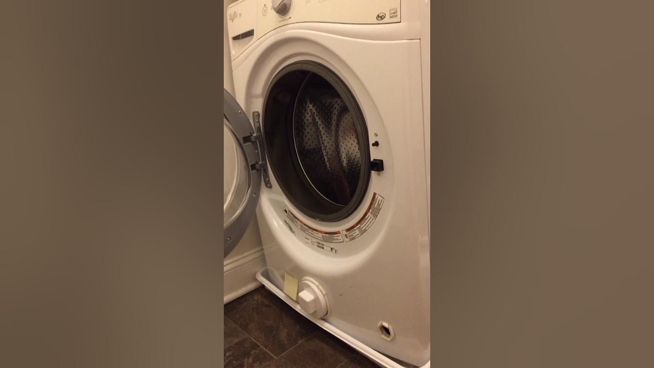 Whirlpool front load washing machine filter access wfw70hebw0 YouTube