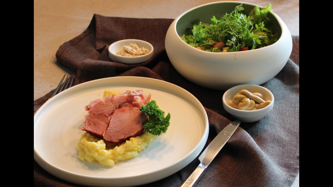 Rollschinken mit Kartoffelpüree - YouTube Rollschinken mit Kartoffelpüree - YouTube