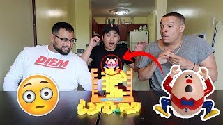 IMPOSSIBLE WALL CHALLENGE!!! (FIRST ONE TO DROP HUMPTY DUMPTY LOSES)