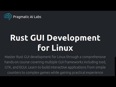 PREVIEW-Rust GUI Programming - YouTube