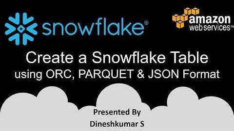 05 Create a Table using Parquet, ORC and JSON File format on AWS | Learn Snowflake in 3 minutes