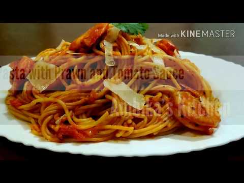 Italian Pasta with Shrimp and Tomato Sauce