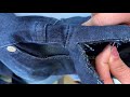 How to increase the waist size of your favorite jeans without sewing machine!. Lock down special😁