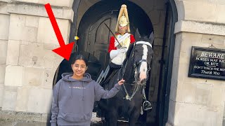 SILLY Tourist Wrestles Horse Reins with King’s Guard