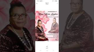 Funeral of Mona Maria Langlais also known as Aunty Mona, age 88 of Campbell, who resided in London,