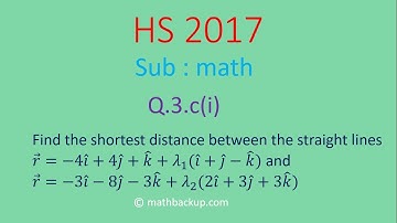 WBCHSE MATH PAPER 2017 SOLUTION FOR CLASS 12(HSC 2017)|Q.3.c(i) by Mathbackup