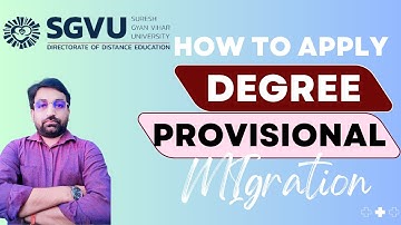 Suresh Gyan Vihar University में Final Degree, Provisional & Migration Apply कैसे करें? #sgvu