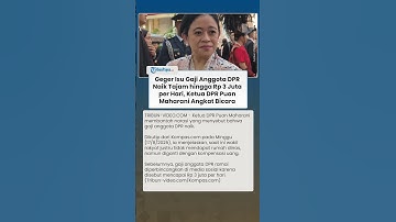 Ramai Isu Gaji DPR Naik, Puan Maharani: Tidak Naik, Rumah Dinas Dihapus dan Diganti Uang Kompensasi