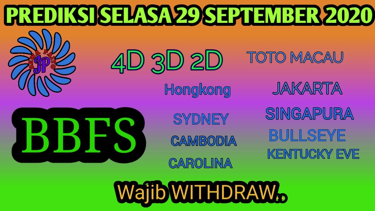 Prediksi 29 September 2020 Bbfs Angka Main Jitu Toto Macau Hongkong Sydney Sgp Jakarta Youtube