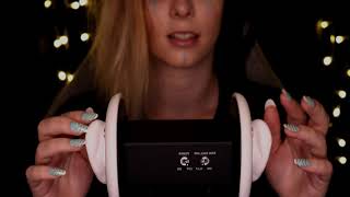 ASMR | 1h gentle ear tapping - no talking, rain, white noise, 3dio