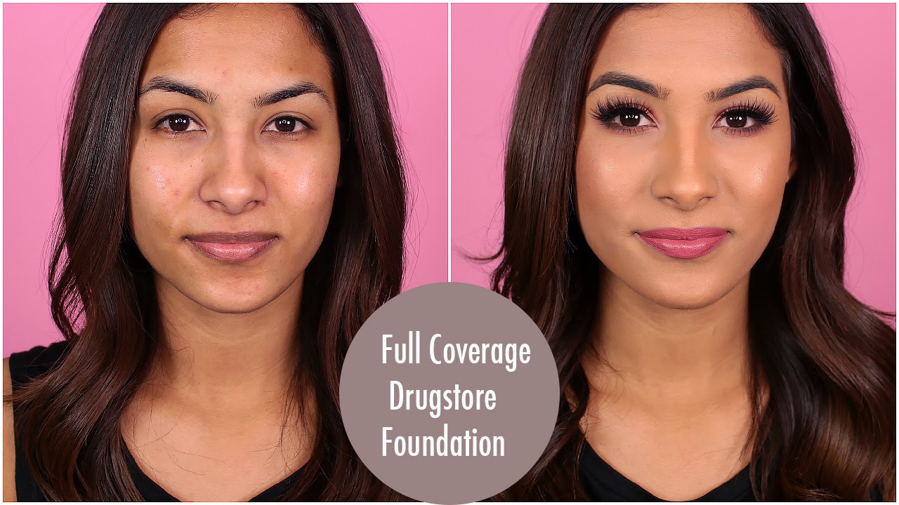 Full Coverage Drugstore Foundation For Oily skin YouTube