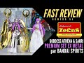 Saint seiya myth cloth  zecns fast review  athna divine premium set ex metal bandai review