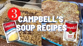 3 CAMPBELL’S SOUP RECIPES || SIDE DISHES || What's For Dinner