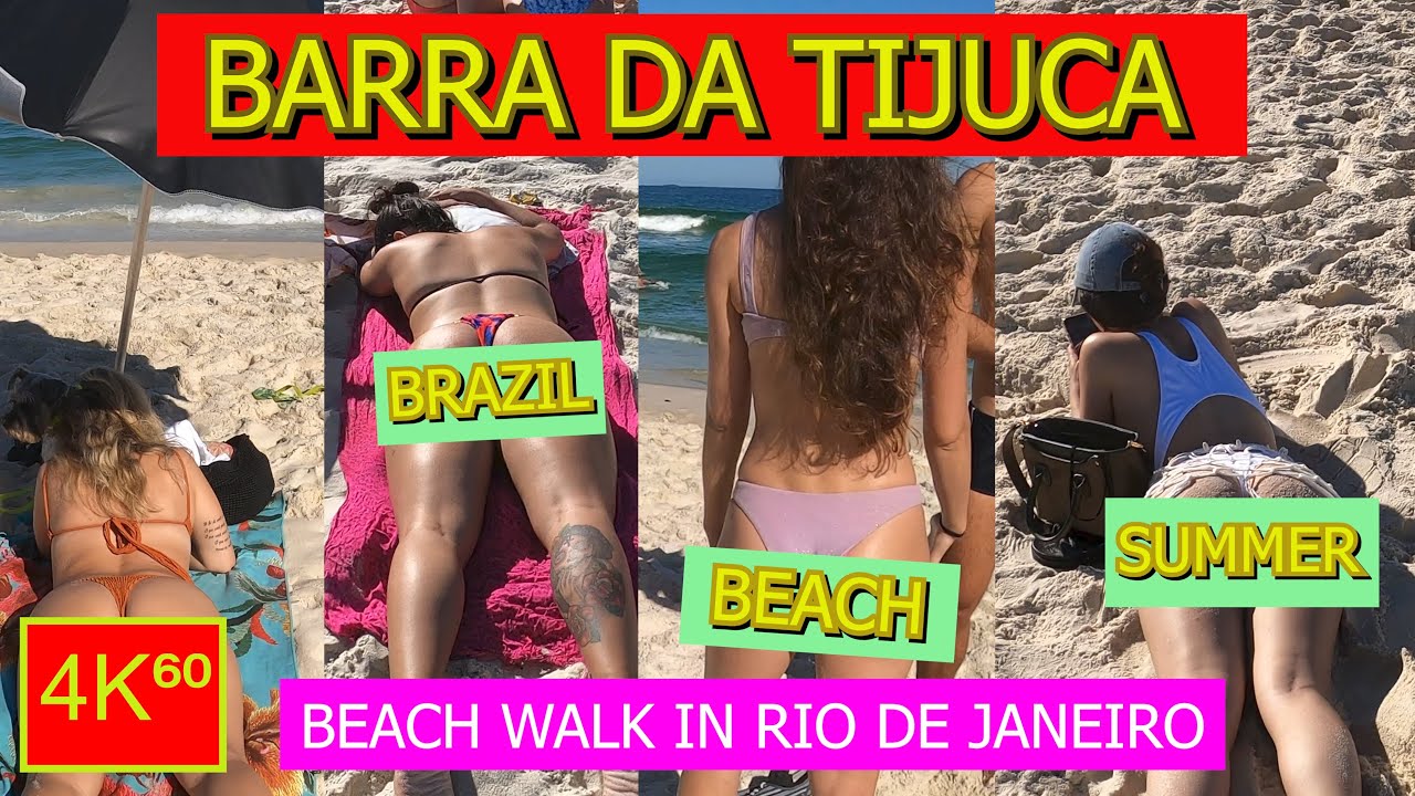 4K⁶⁰ - 👉 CAMINANDO POR LA PLAYA DE BARRA DA TIJUCA 🏖 - RIO DE JANEIRO - Brasil ☀️