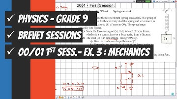 Mechanics: 2000/2001, 1st session - Ex. 3: Grade 9 Physics.