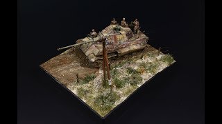 Diorama King Tiger  1/72