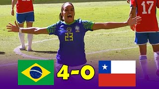 Brasil vs Chile 4-0 Amistoso Internacional Femenino 2023