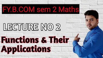 Function and thier application  FYBCOM sem 2 maths
