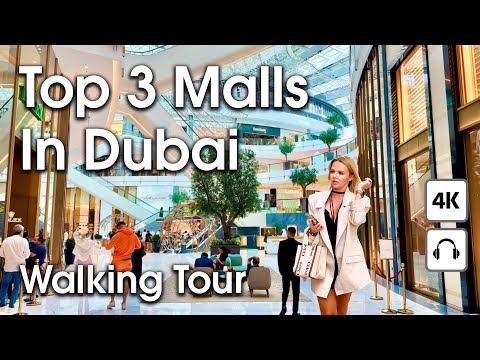 Dubai 🇦🇪 Top 3 The Best Malls In Dubai [ 4K ] Walking Tour Compilation