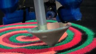 Sand mandala (Slow motion of dispenser mechanism)